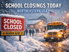 School Closings Today in the Northeastern USA
